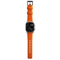 Nomad Robustes Armband FKM für die Apple Watch Series 1 bis 10 / SE / Ultra (2) (44/45/46/49 mm) - Silber/Orange