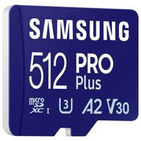 Samsung PRO Plus microSD 2023 - 512GB - Inklusive SD-Adapter - UHS-I/U3/Full HD/4K UHD