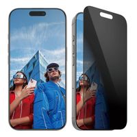 PanzerGlass Ultra Wide Fit Antibakterieller Screen Protector mit Sichtschutz inkl. Applikator für das iPhone 16 Pro