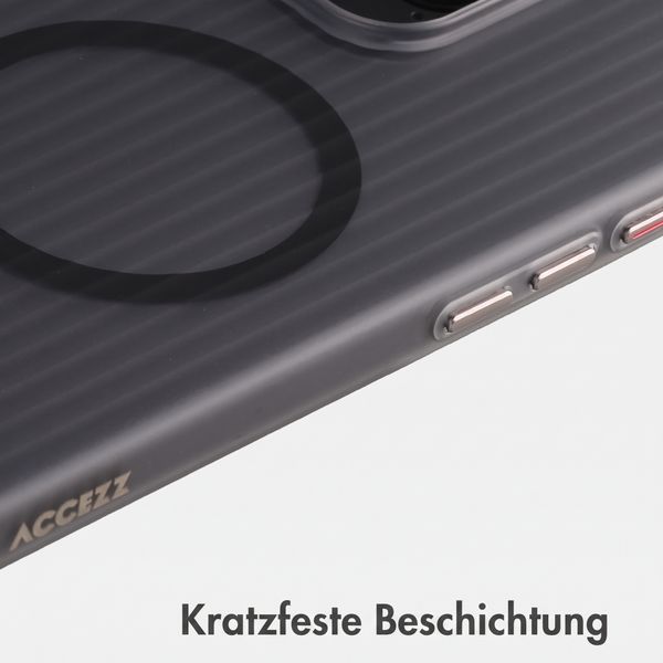Accezz Lite Backcover mit MagSafe | Fluted | Apple iPhone 16 Pro - Grau
