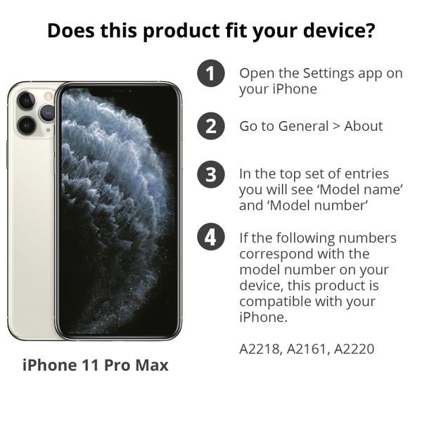 Accezz Wallet TPU Klapphülle Apple iPhone 11 Pro Max - Schwarz