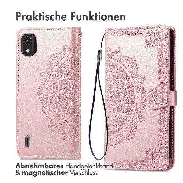 imoshion Mandala Klapphülle für das Nokia C2 2nd Edition - Rose Gold