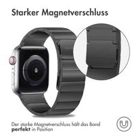Selencia Edelstahl Magnetarmband für das Apple Watch Series 1 bis 9 / SE (38/40/41 mm) | Series 10 / 11 (42 mm) - Schwarz