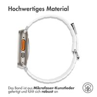 imoshion Magnetlederarmband für das Apple Watch Series 1-10 / SE / Ultra (2) - 42/44/45/46/49 mm - Weiß