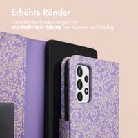 imoshion ﻿Design Klapphülle für das Samsung Galaxy A52(s) (5G/4G) - Purple White Flowers