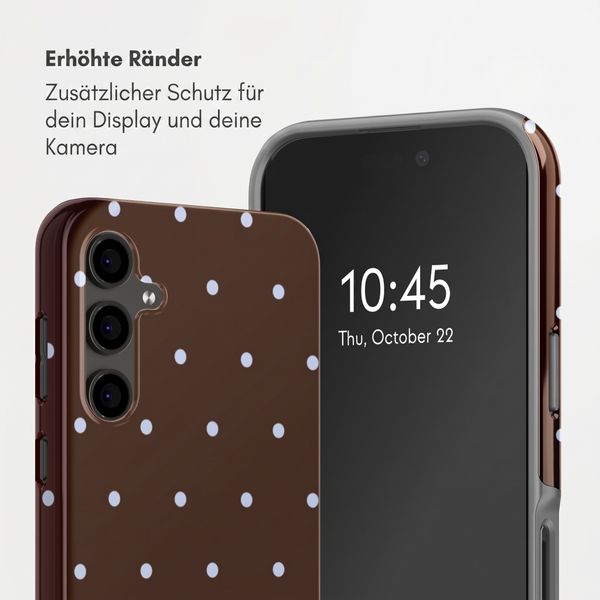 Selencia Vivid Back Cover Samsung Galaxy S24 FE - Happy Dots Chocolate