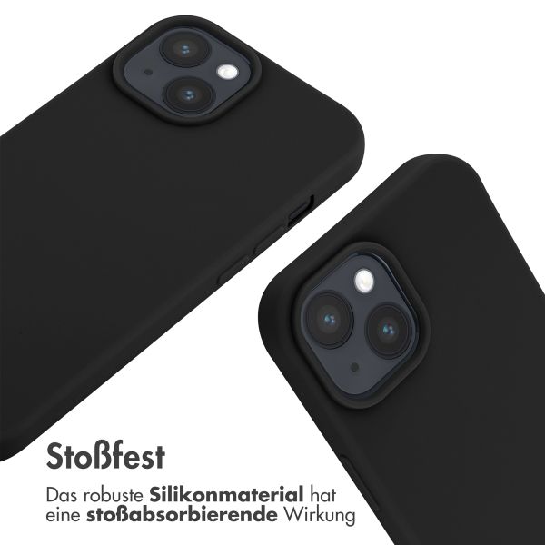 imoshion SilikonHülle mit Band Apple iPhone 15 - Schwarz