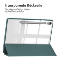 imoshion Trifold Hardcase Klapphülle für das Samsung Galaxy Tab S9 11.0 Zoll - Grün