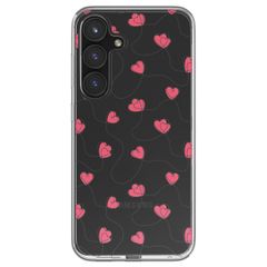 imoshion Design Hülle Samsung Galaxy S24 FE - Dusty Rose Connected Hearts