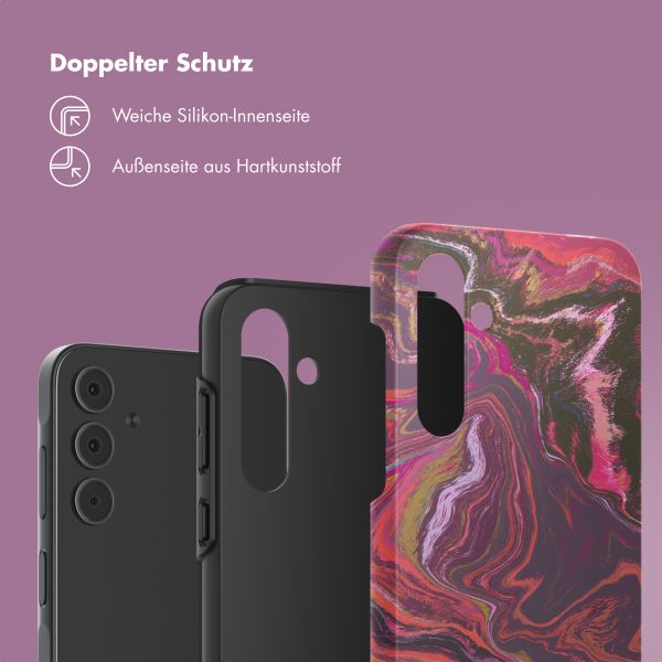 Selencia Vivid Back Cover Samsung Galaxy A55 - Marble Purple