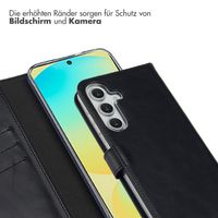 Selencia Echtleder Klapphülle Samsung Galaxy S25 FE - Schwarz