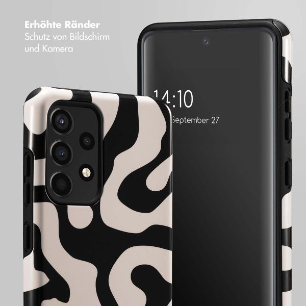 Selencia Vivid Tough Back Cover für das Samsung Galaxy A52(s) (5G/4G) - Art Wave Black