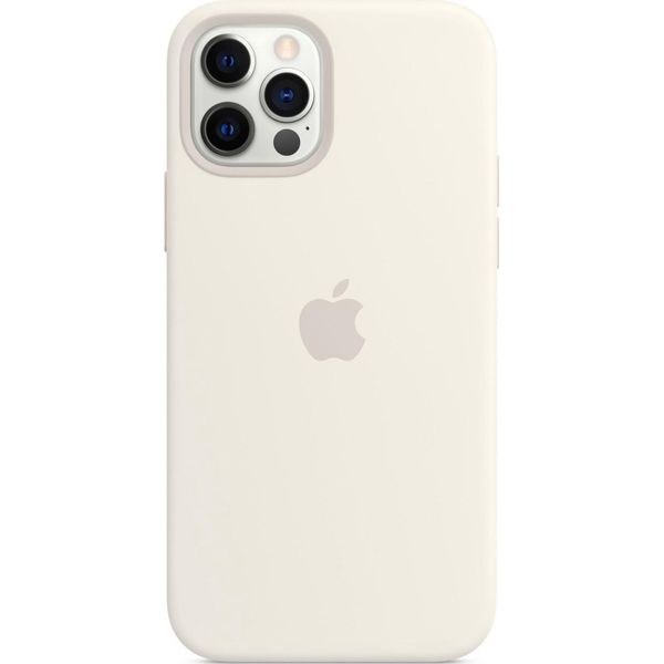 Apple Silikon-Case MagSafe iPhone 12 Pro Max - White