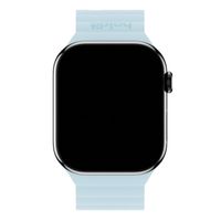 Holdit Silikonarmband Magnet für Apple Watch Series 1 - 9 / SE (38/40/41 mm) | Series 10 / 11 (42 mm) - Mineral Blue / Grey