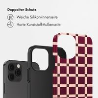 Selencia Vivid Back Cover Apple iPhone 12 (Pro) - Check This Burgundy