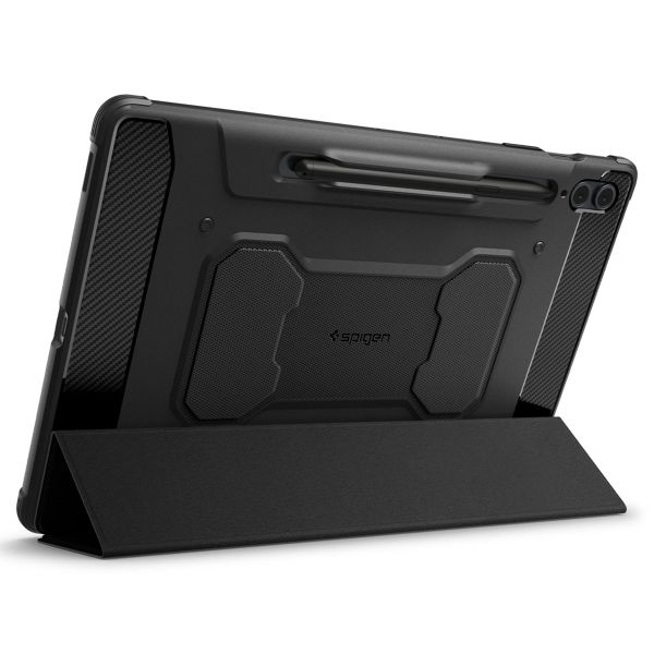 Spigen Rugged Armor Pro Klapphülle für das Samsung Galaxy Tab S9 FE Plus - Schwarz