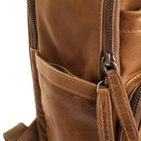 The Chesterfield Brand Austin Laptop Rucksack 14 Zoll - Echtes Leder - Cognac