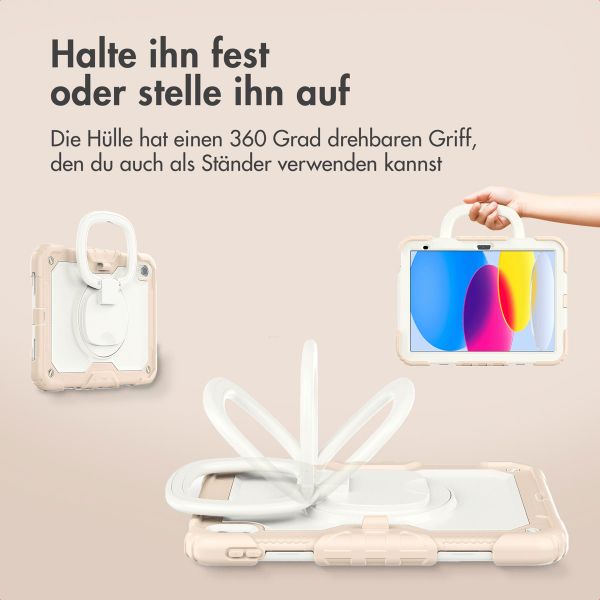 imoshion Rugged Kindersicher Schutzhülle Apple iPad 11 (2025) 11 Zoll A16 / iPad 10 (2022) 10.9 Zoll - Hellrosa