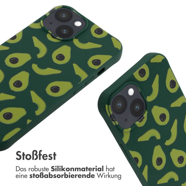 imoshion Silikonhülle design mit Band für das iPhone 14 - Avocado Green