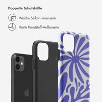 Selencia Vivid Back Cover Apple iPhone 11 - Modern Bloom Sapphire Blue