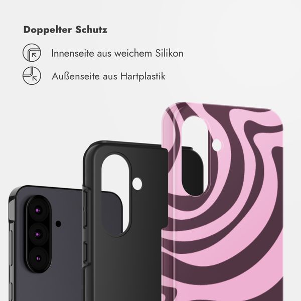 Selencia Vivid Back Cover Samsung Galaxy A36 / A56 - Wavy Swirl Pink Plum