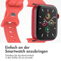 imoshion Silikonband⁺ für die Apple Watch Series 1 bis 10 / SE / Ultra (2) (44/45/46/49 mm) - Coral - Größe M/L