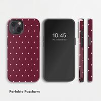 Selencia Vivid Back Cover Apple iPhone 13 - Happy Dots Burgundy