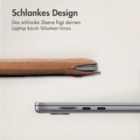 Accezz Leather Laptop Hülle Apple MacBook 15 Zoll - Laptop Sleeve - Cognac