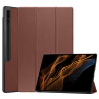 imoshion Trifold Klapphülle für das Samsung Galaxy Tab S8 Ultra - Braun