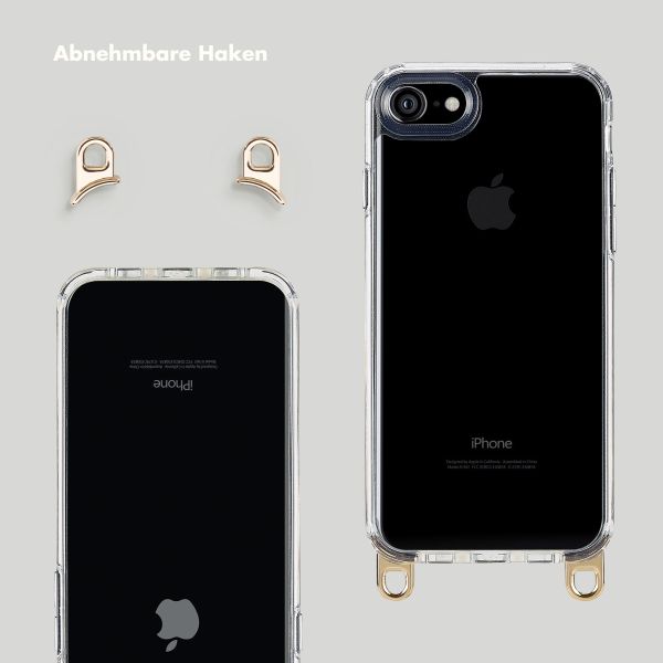 Selencia Backcover mit abnehmbaren Haken Apple iPhone SE (2022 / 2020) / 8 / 7 - Transparent