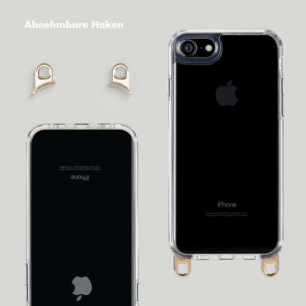 Selencia Back Cover mit abnehmbaren Haken für das iPhone SE (2022 / 2020) / 8 / 7 - Transparent