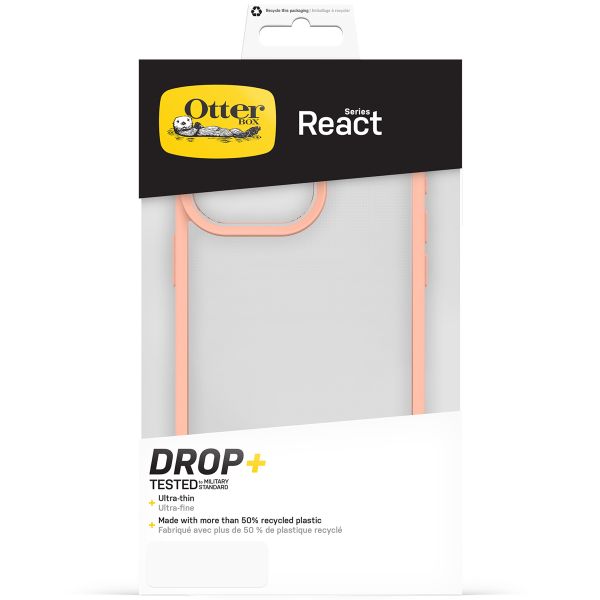 OtterBox React Backcover für das iPhone 15 Pro Max - Transparent / Peach