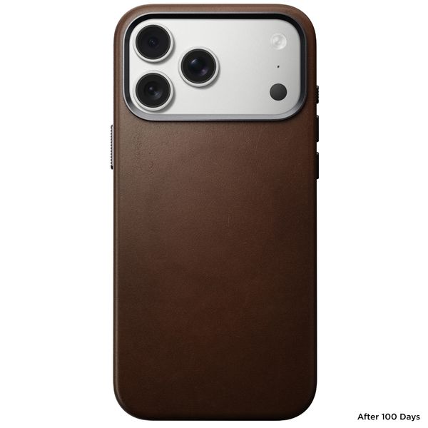 Nomad Traditional Leather Backcover mit MagSafe Apple iPhone 17 Pro Max - Braun