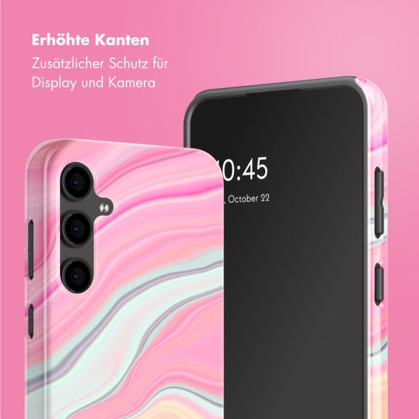 Selencia Vivid Tough Back Cover für das Samsung Galaxy S24 FE - Pastel Lipstick Marble