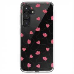 imoshion Design Hülle Samsung Galaxy S24 FE - Dusty Rose Connected Hearts