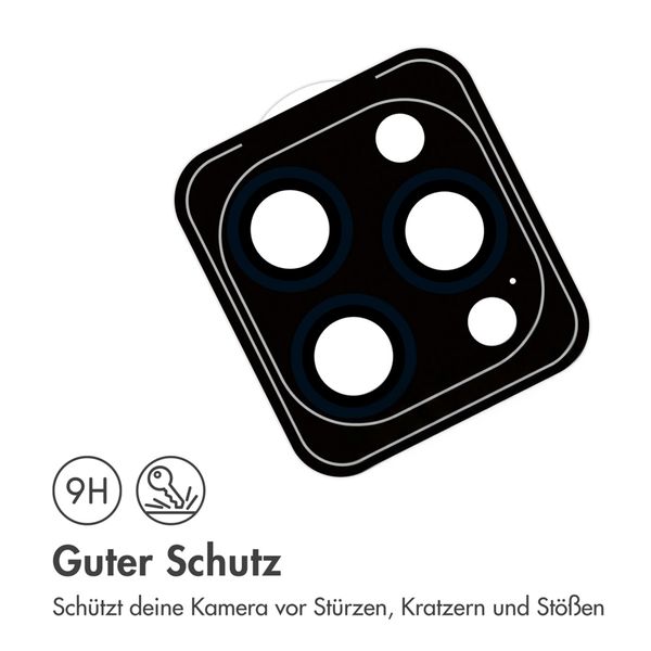 imoshion 2er-Pack Objektivschutz für Kamera für das Apple iPhone 15 Pro / 15 Pro Max - Blue Titanium