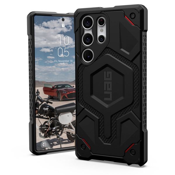 UAG Monarch Pro Backcover für das Samsung Galaxy S23 Ultra - Kevlar Black