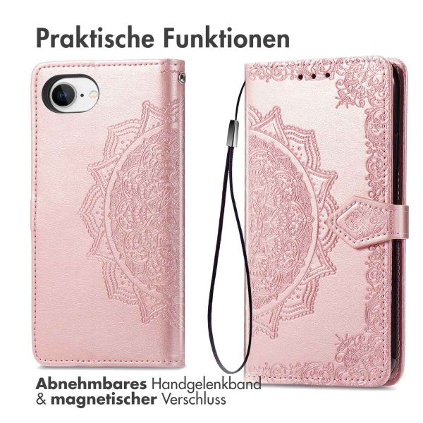 imoshion Mandala Klapphülle für das iPhone SE 4 - Rose Gold