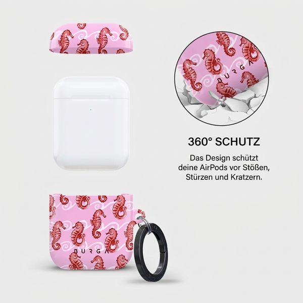 Burga Hardcase Hülle  Apple AirPods 1 / 2 - Coral Reef