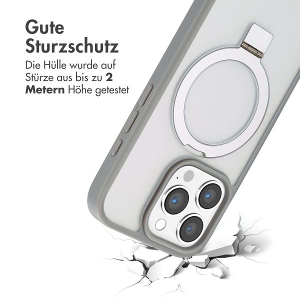 Accezz Ring Stand Backcover mit MagSafe Apple iPhone 16 Pro - Grau