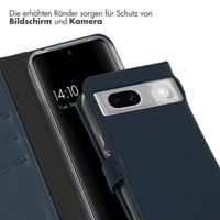 Selencia Echtleder Klapphülle Google Pixel 8a - Blau
