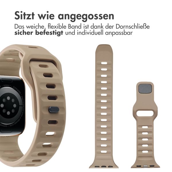 imoshion Active Sport Silikonarmband für die Apple Watch Series 1-9 / SE (38/40/41 mm) | Series 10 (42 mm) - Braun