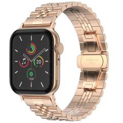 Selencia Jubilee-Edelstahlarmband für Apple Watch Series 1 t/m 9 / SE (38/40/41 mm) | Series 10 / 11 (42 mm) - Rosé gold