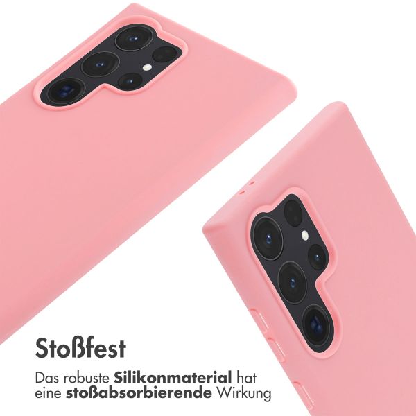 imoshion Silikonhülle mit Band für das Samsung Galaxy S24 Ultra - Rosa