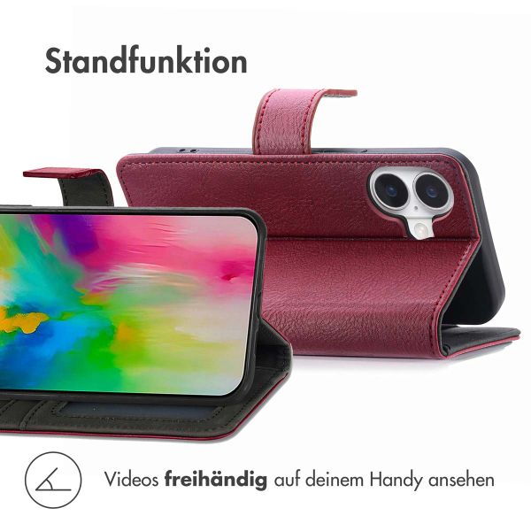 imoshion Luxuriöse Klapphülle Apple iPhone 16 - Bordeaux