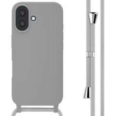 imoshion SilikonHülle mit Band Apple iPhone 16 - Hellgrau