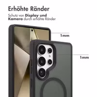 Accezz Rugged Frosted Back Cover mit MagSafe Samsung Galaxy S25 Ultra - Schwarz