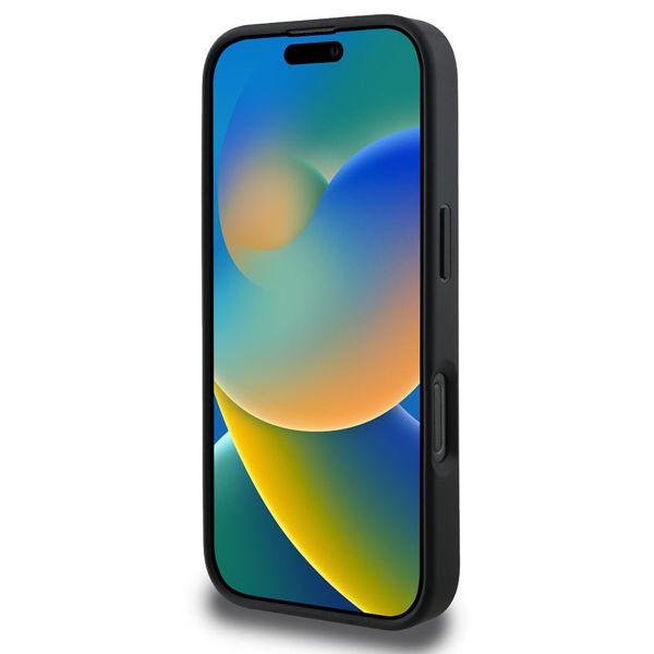 Guess 4G Metal Logo Back Cover Apple iPhone 16 Pro - Schwarz