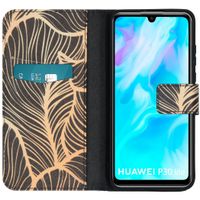 imoshion Design TPU Klapphülle Huawei P30 Lite - Golden Leaves
