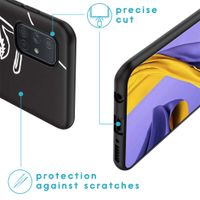 imoshion Design Hülle Samsung Galaxy A71 - Abstraktes Gesicht - Weiß